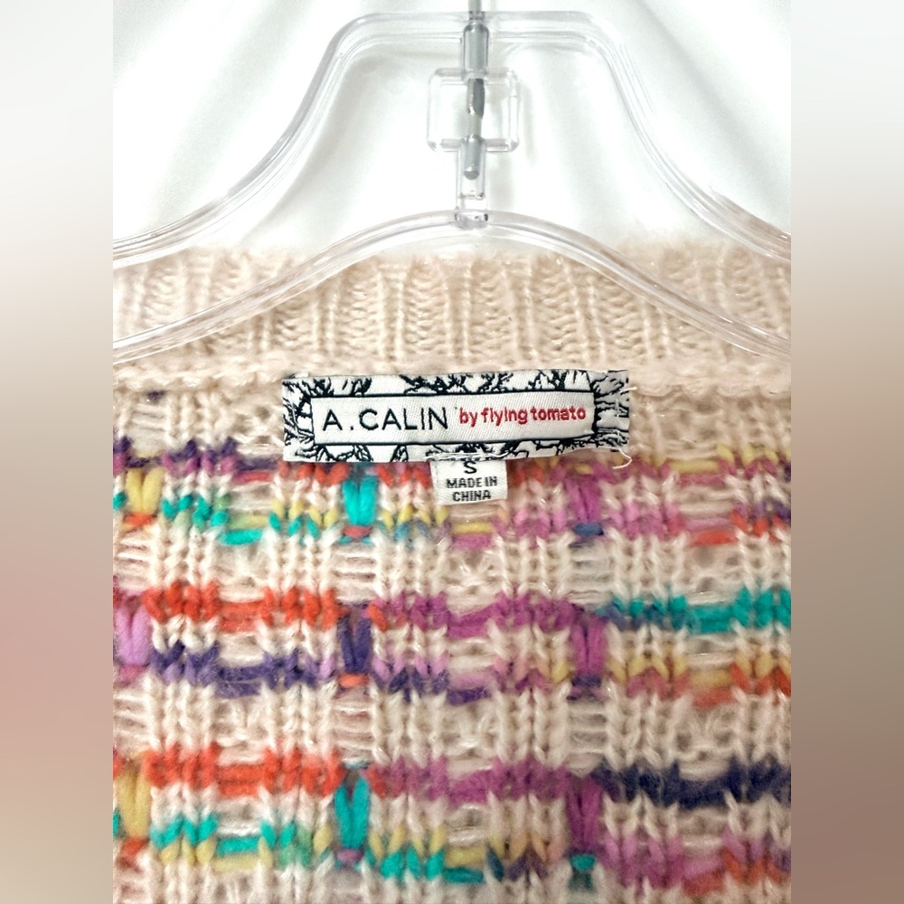A. Calin By Flying Tomato Oversized Textured Button Down Long Sleeve Sweater - Picture 5 of 9
